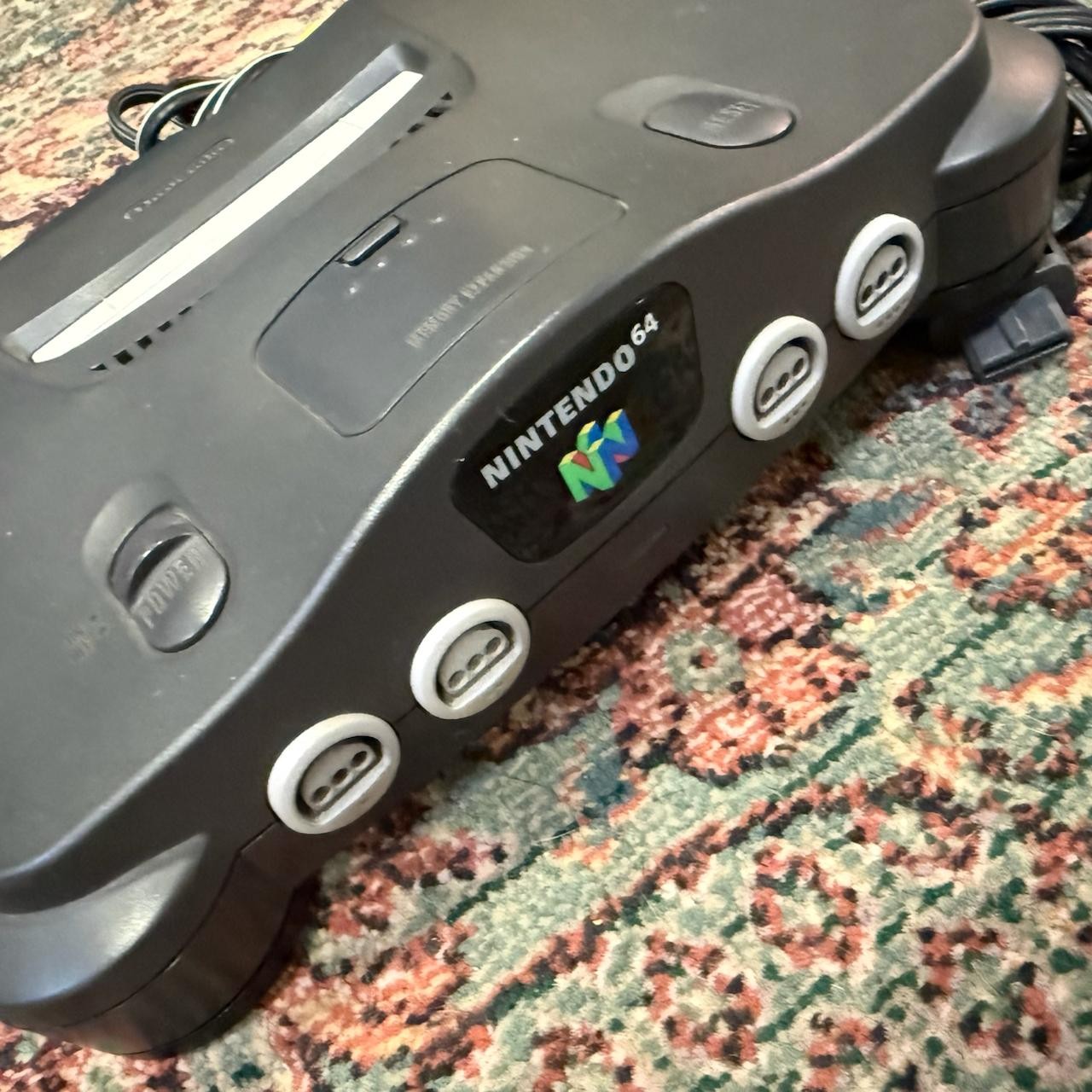 Nintendo 64 N64 Console Gray OEM Power Supply AV Cables Tested NUS-001 USA NTSC