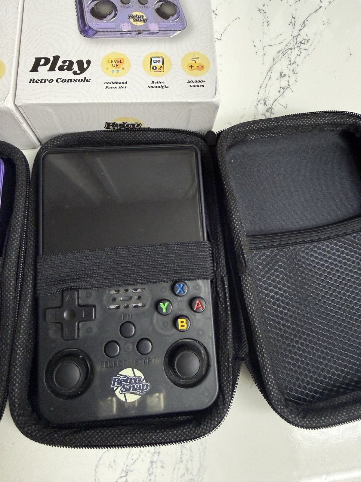 RetroSnap Play Handheld System 20,000+ Games USB Purple Black