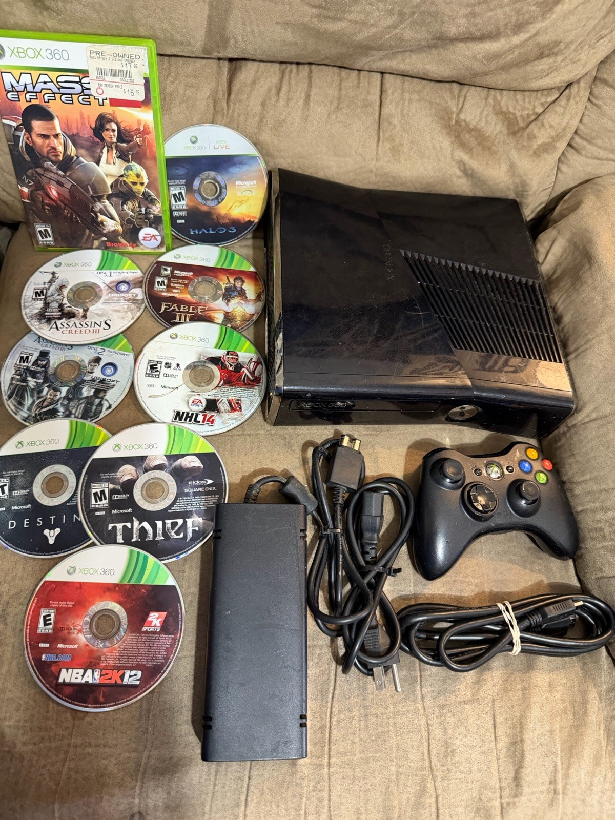 Xbox 360 Slim Console 250GB Bundle Tested Cleaned
