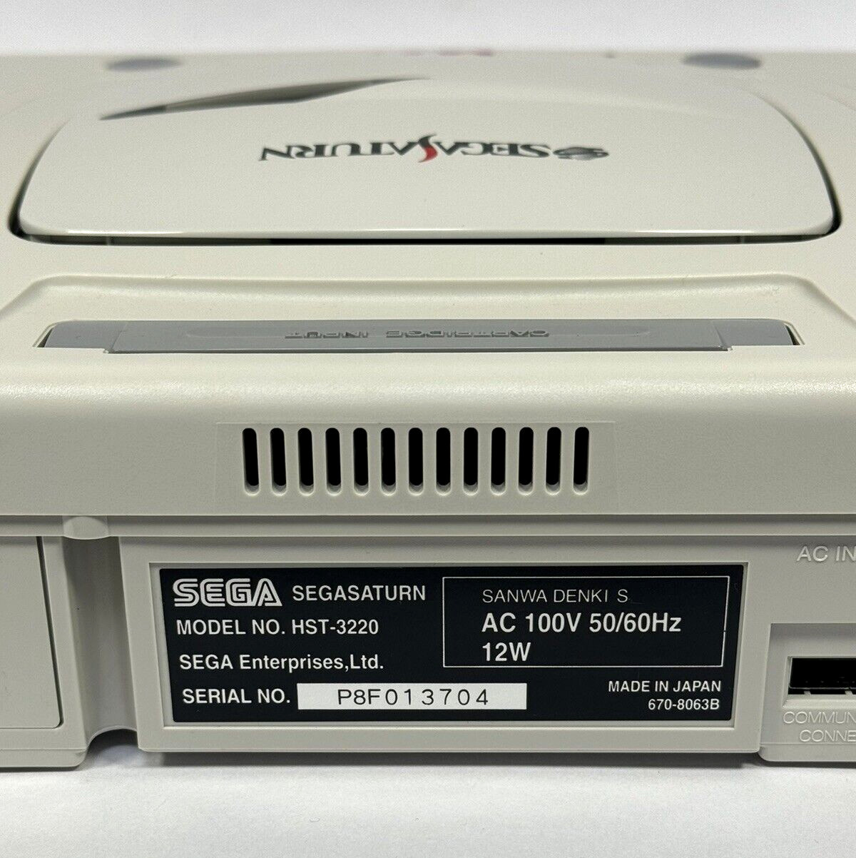 Sega Saturn White Console HST-3220 Console w/Box NTSC-J 1 software included