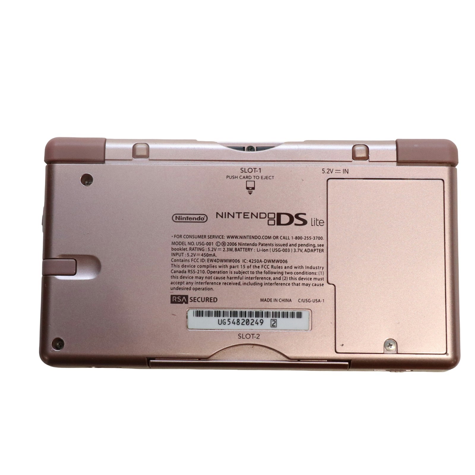 Nintendo DS Lite Handheld Console – Metallic Rose 100% Working Tested
