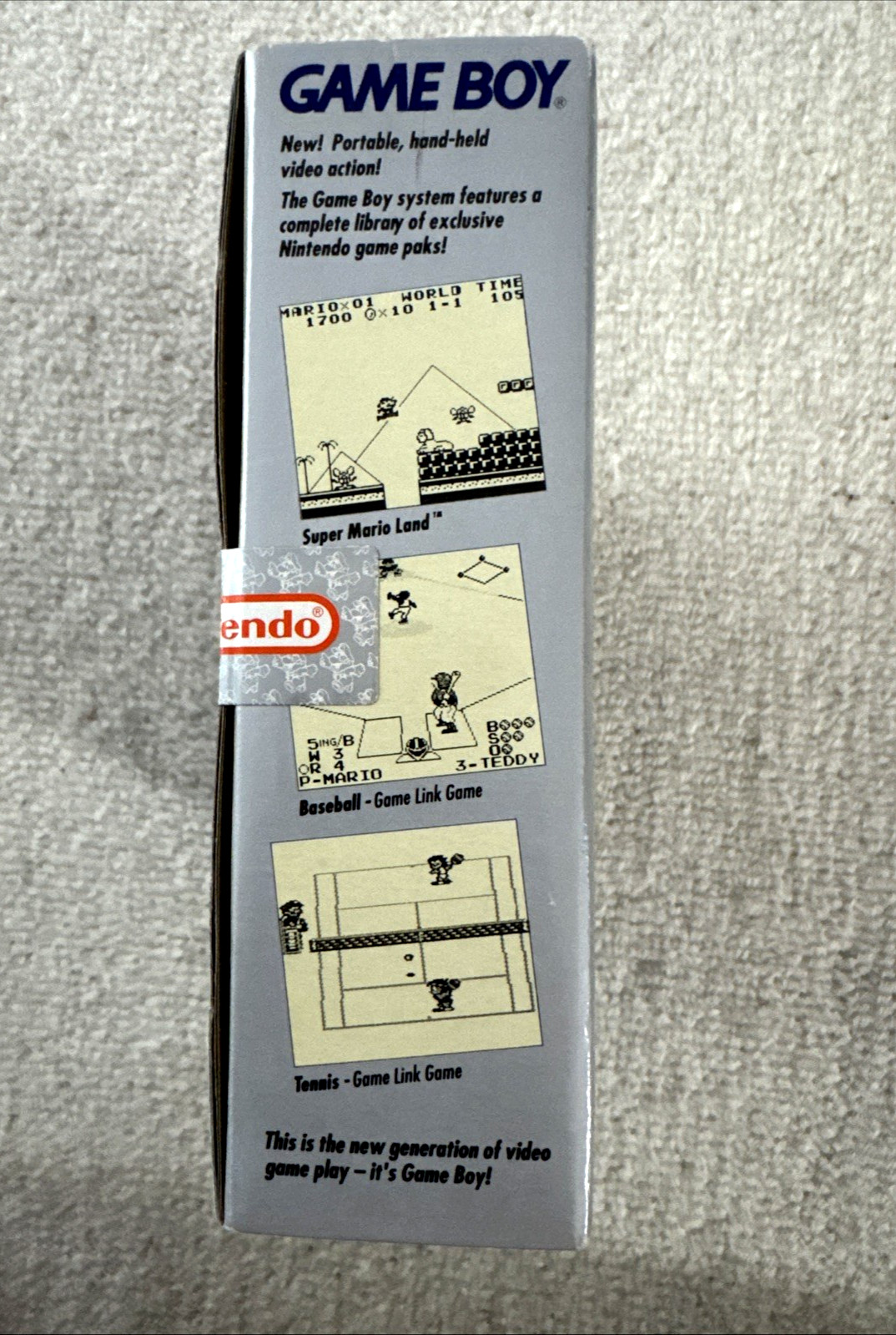 Nintendo Game Boy Launch Edition Handheld System In Box – Gray DMG-01
