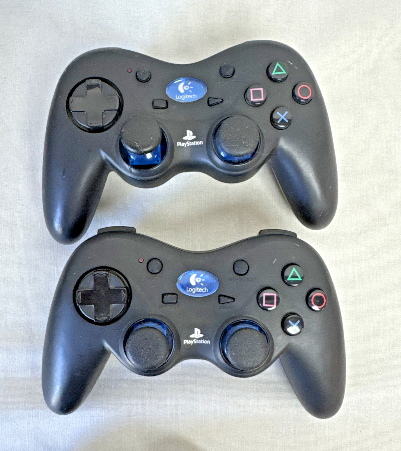 Lot of 7 Logitech Playstation Cordless Controllers + 3 Dongles +2 Receivers