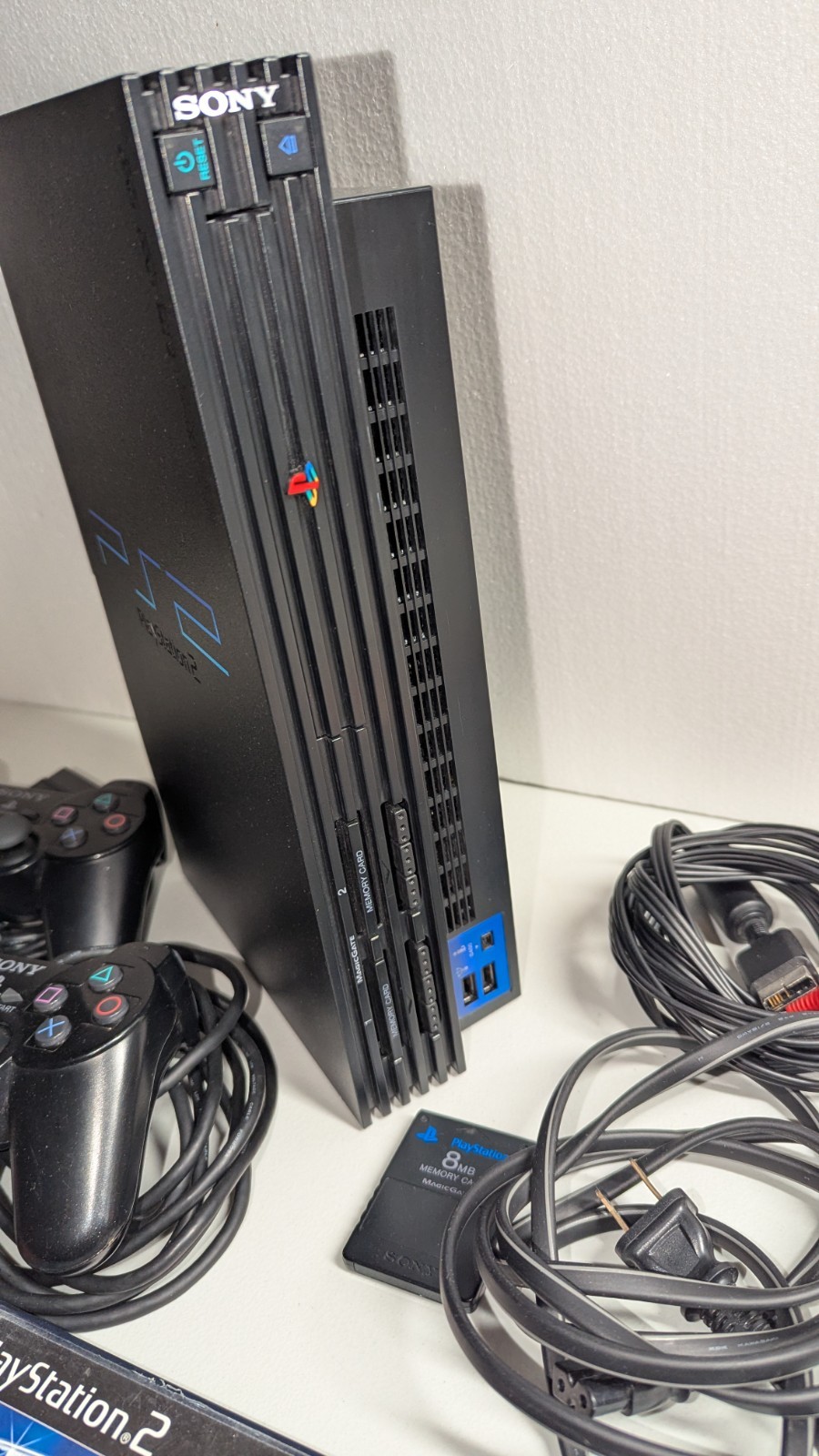 Playstation 2 System + Controllers + 11 Games Card GTA Crash PS2 Set Bundle Lot