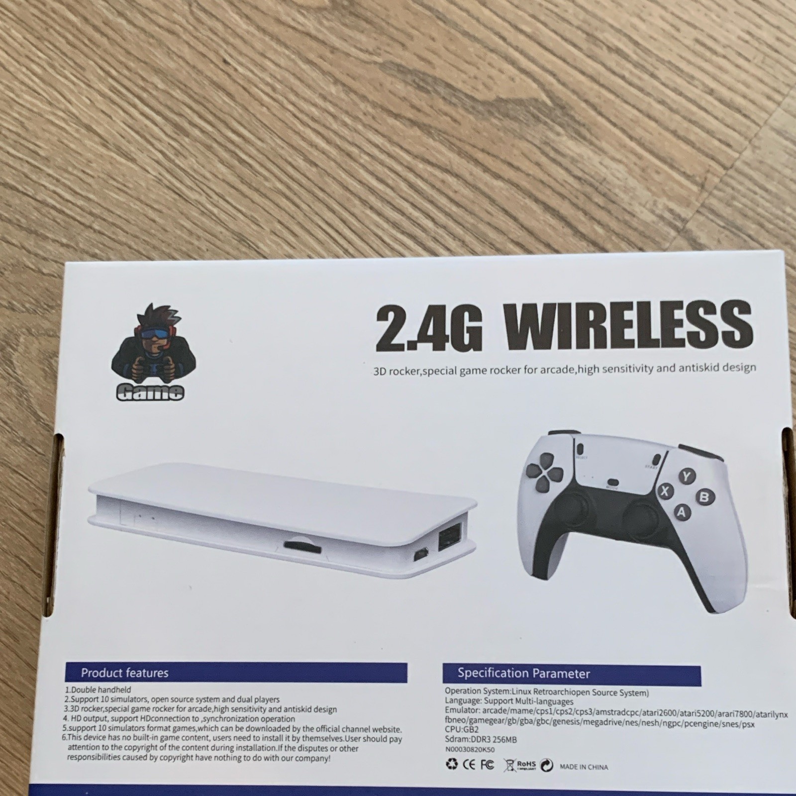 Game 2.4G Wireless Microconsole White Dual Controllers HDMI USB 256MB
