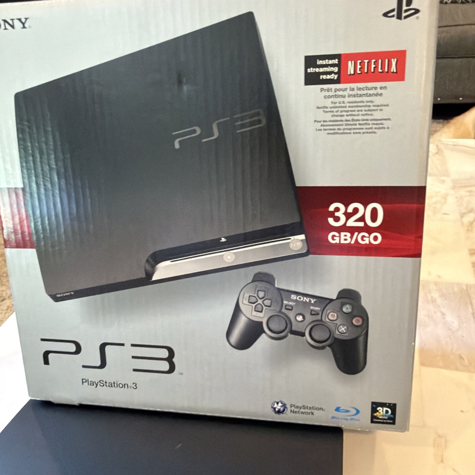 Sony PlayStation 3 Slim Move Bundle 320GB Charcoal Black Console With 5 Games
