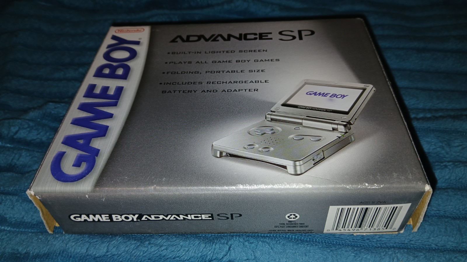 Nintendo Game Boy Advance GBA SP Platinum Near Complete In Box AGS-001 Works