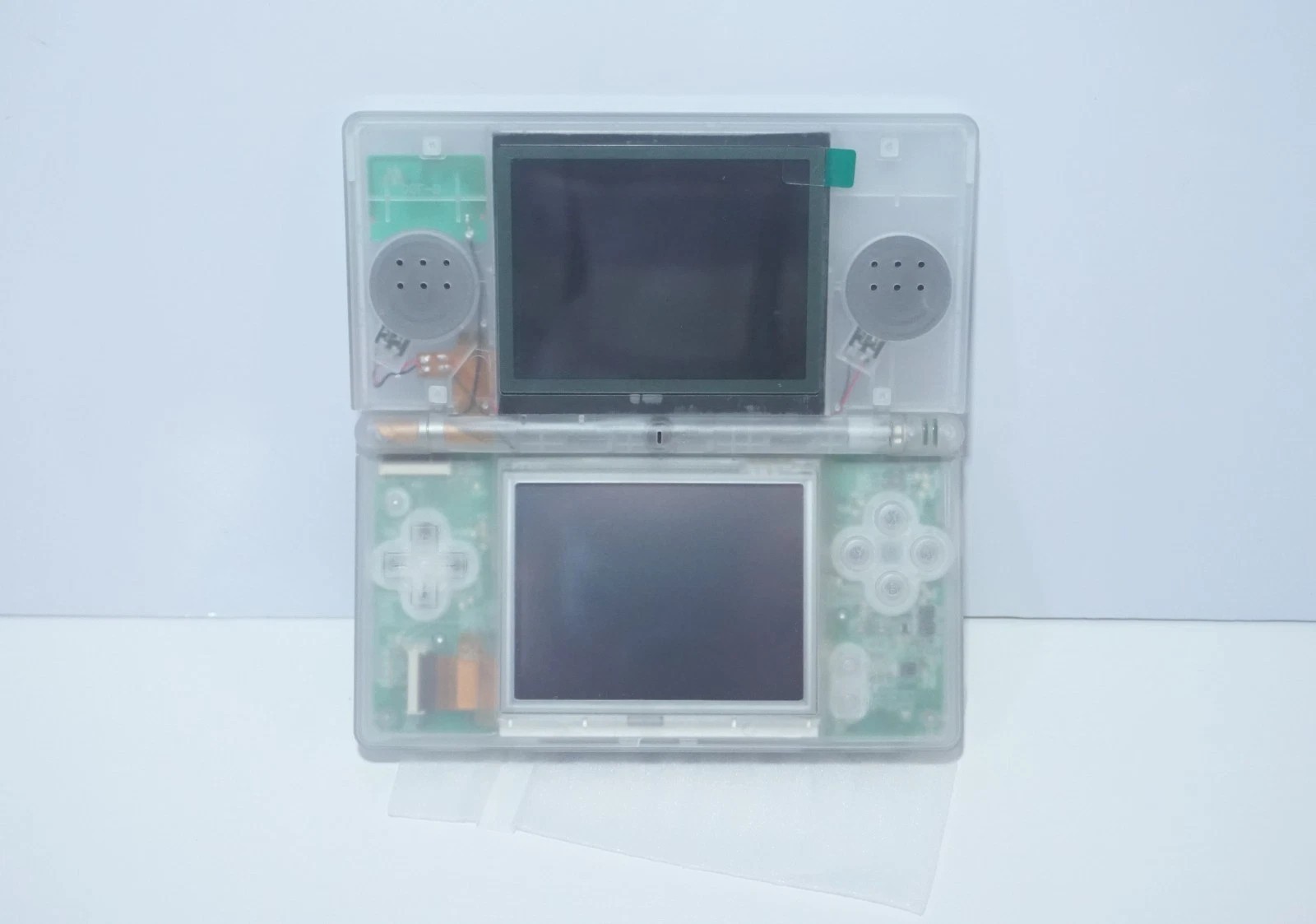 Nintendo DS Lite Transparent Clear Glow in the Dark System with Charger & Stylus