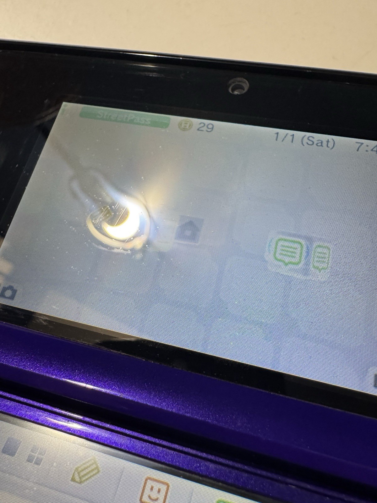 READ Nintendo 3DS Midnight Purple Handheld Game System- Works, No Stylus READ