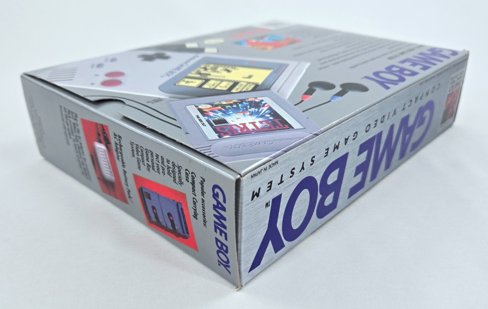 GAME BOY DMG-01 CONSOLE COMPLETE CIB w/ TETRIS + IPS LCD Backlit Screen Nintendo