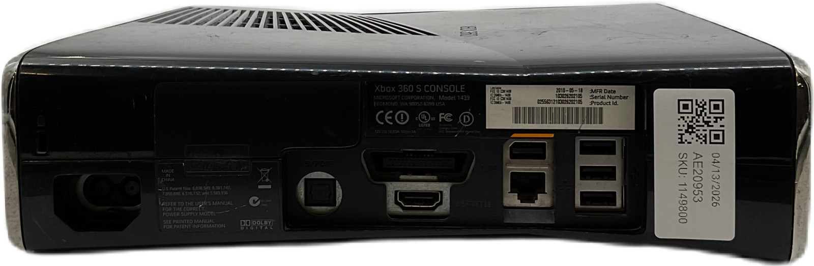 Xbox 360 S 1439 Glossy Black Console 500GB