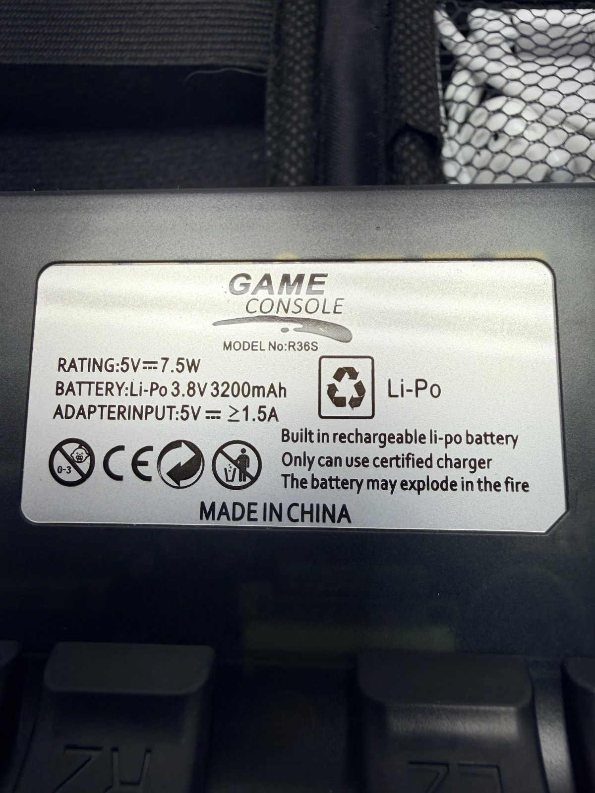Game Console Model No R36S works good with hard case