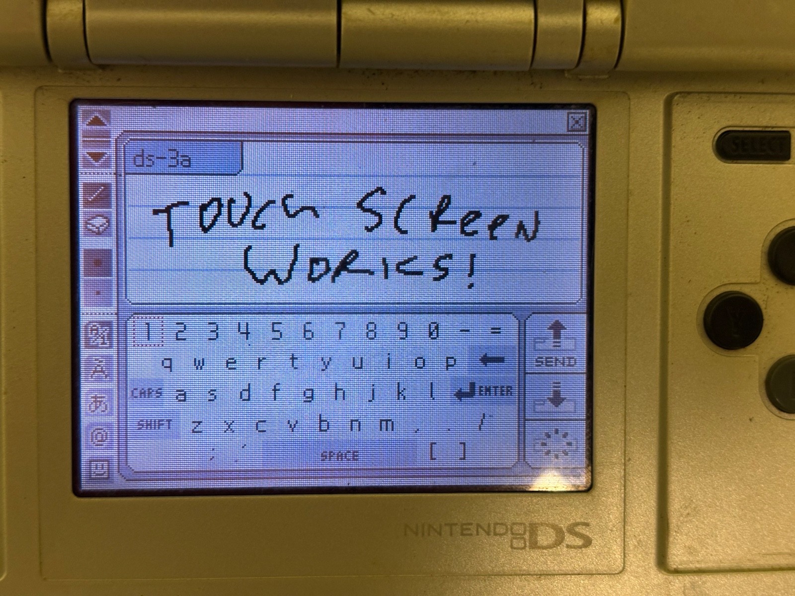 Nintendo DS Silver Handheld System – Fair Condition – TESTED AND WORKING! (3A)