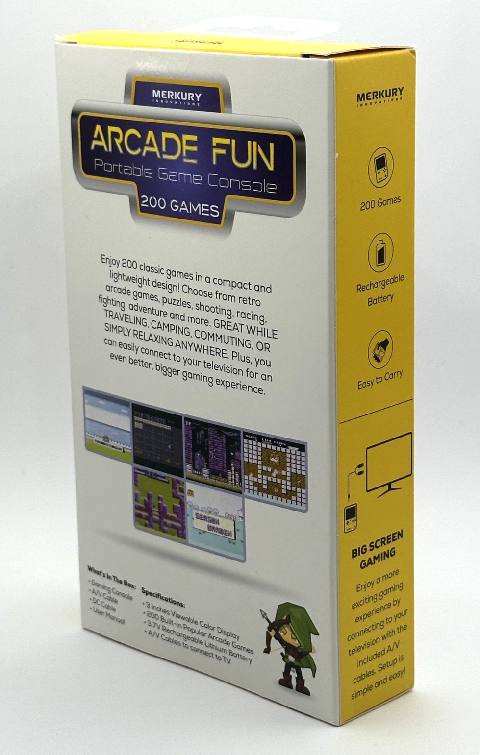 Arcade Fun Portable Game Console Merkury Innovations 200 Games Sealed NIB