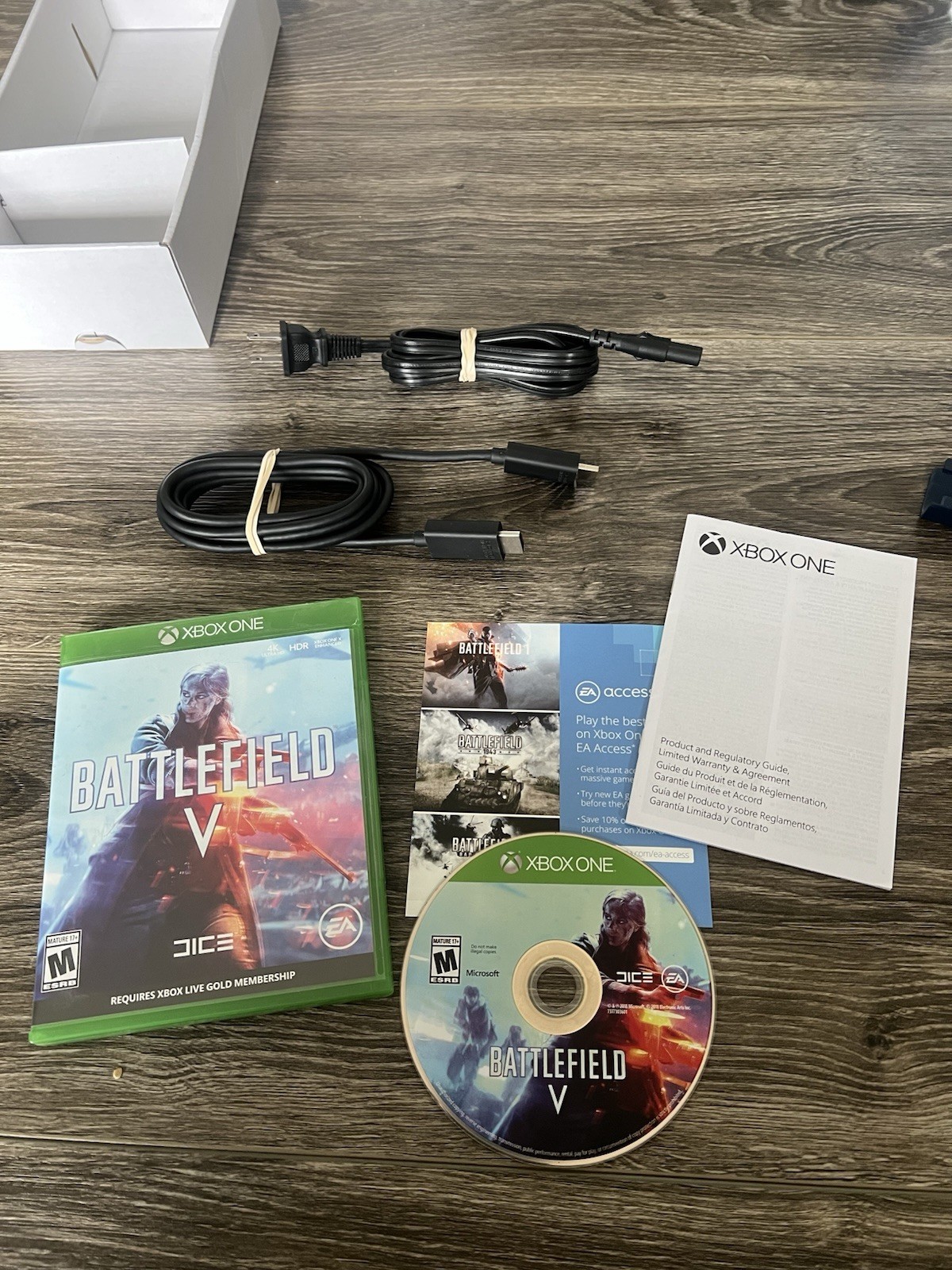 Xbox One X 1TB Console Gold Rush Battlefield Special Edition CIB Original Box