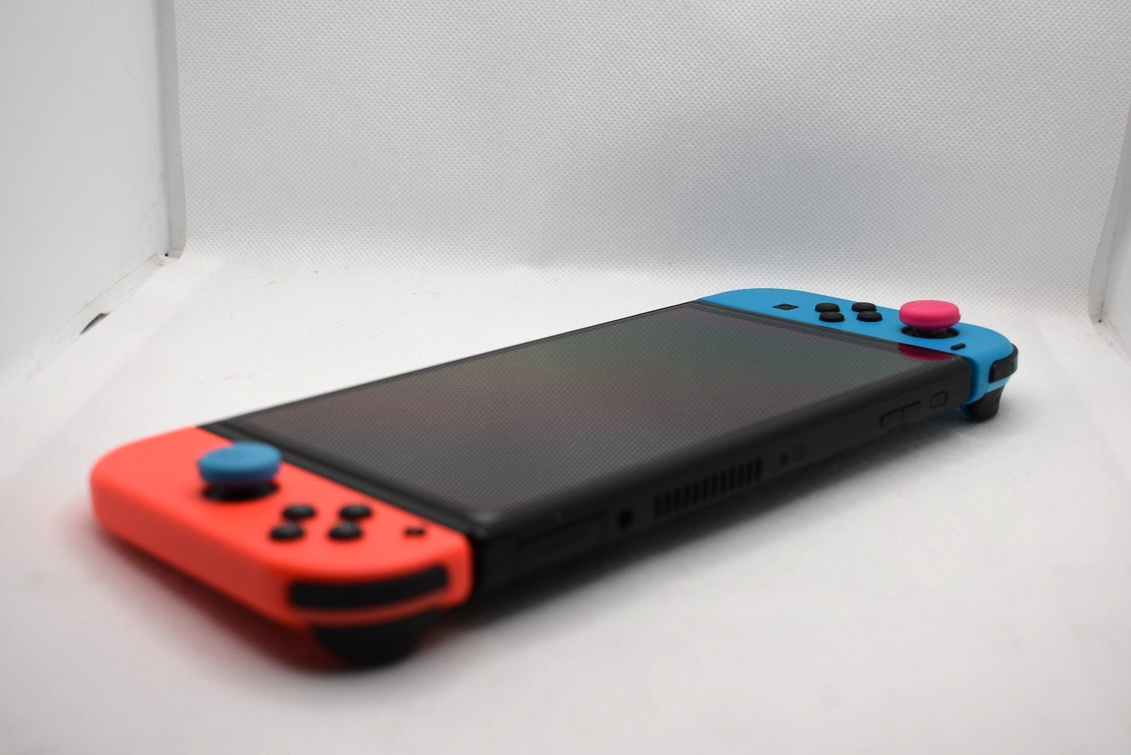 Nintendo Switch OLED Model HEG-001 Handheld Console 64GB Black/Neon Blue / Pink