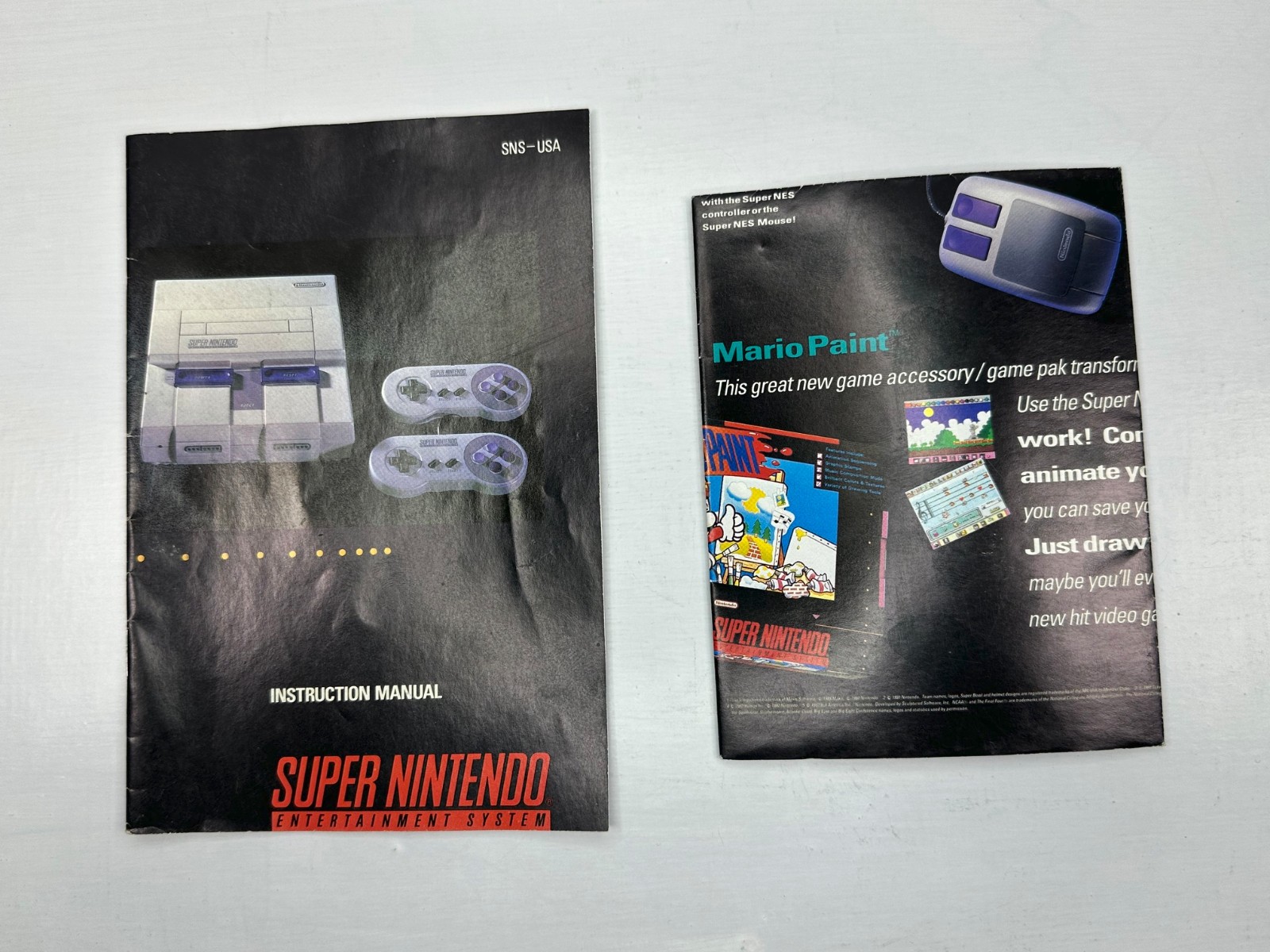 Super Nintendo Console SNES TESTED – 2 Controllers Video Manual – NO AC Adapter