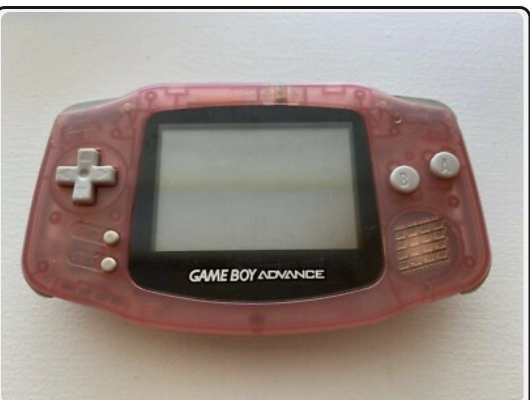 Nintendo Game Boy Advance AGB-001 Handheld System Console Pink Headphone Jack