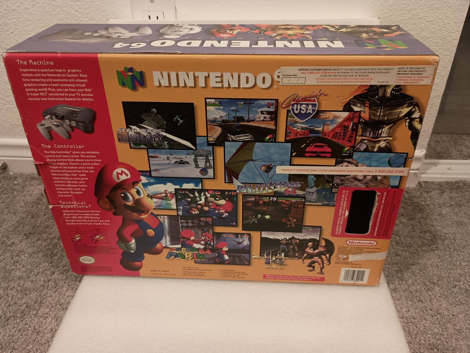 Nintendo 64 Console N64 CIB in box – Tested Working – Loose stick on Controller
