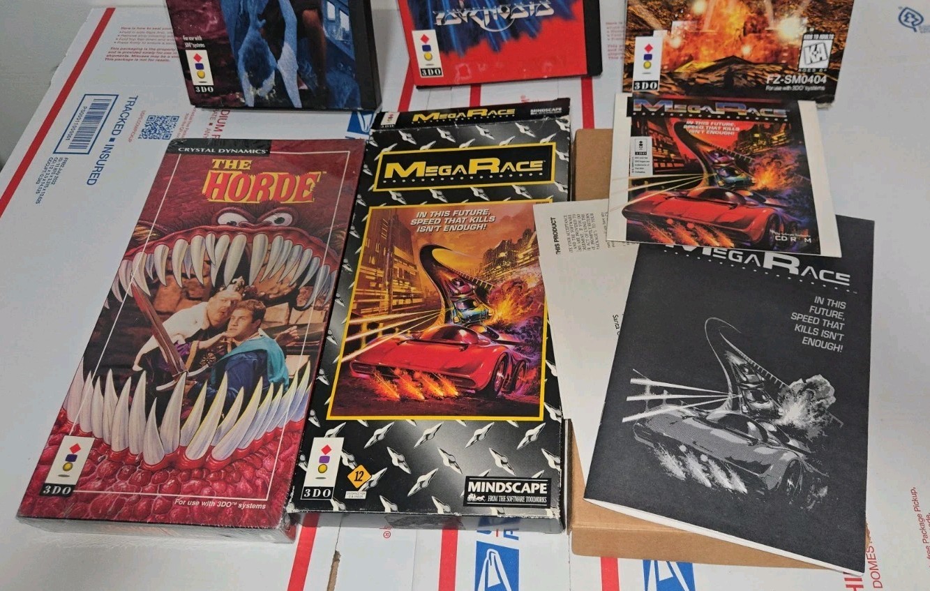 5 3DO Games Including The Horde NEW SEALED, Mega Race, Jammit, Novastorm READ!!