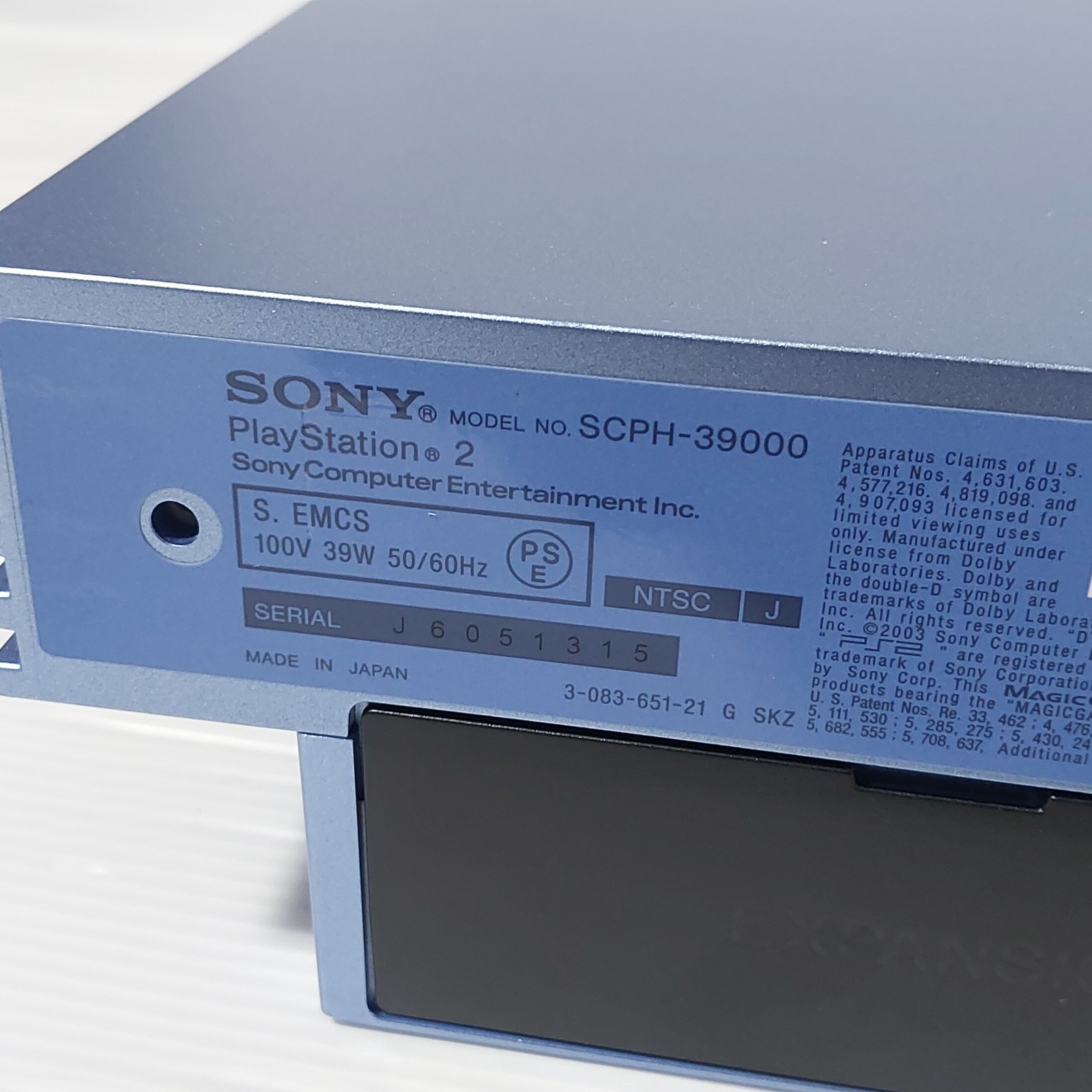PlayStation2 PS2 Aqua Blue Japanese Console SCPH-39000 NTSC-J Import Japan