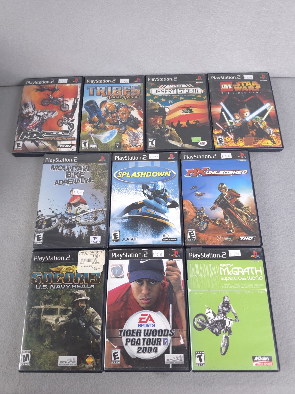 Sony PlayStation 2 PS2 Console Bundle SCPH-39001 10 Games OEM Controller Tested