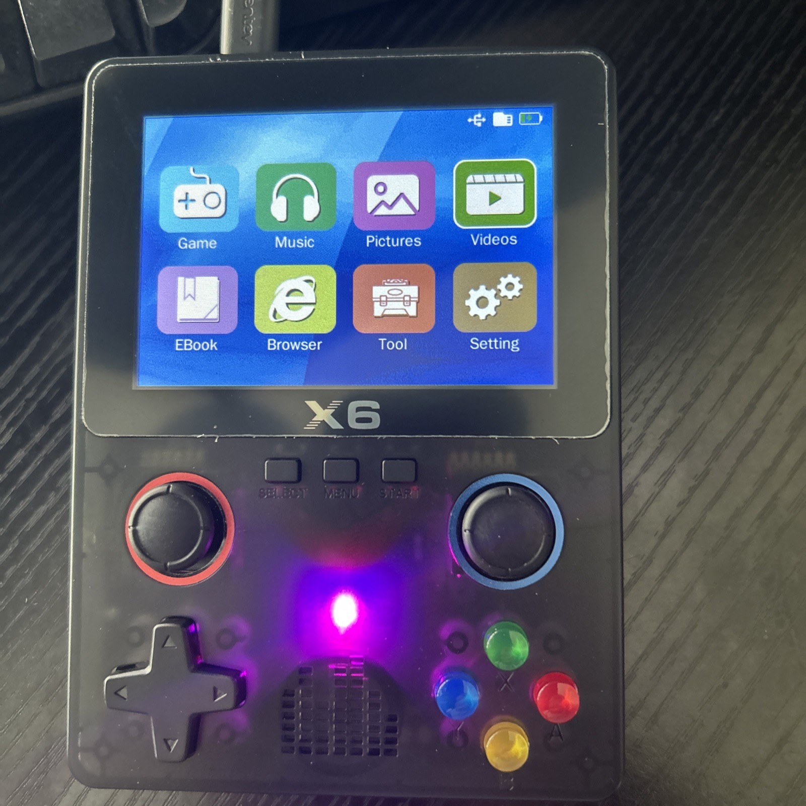 Retro Handheld Game Console-Model X6-Dual Joystick-640 Res & 480 Pix-3.5″ screen
