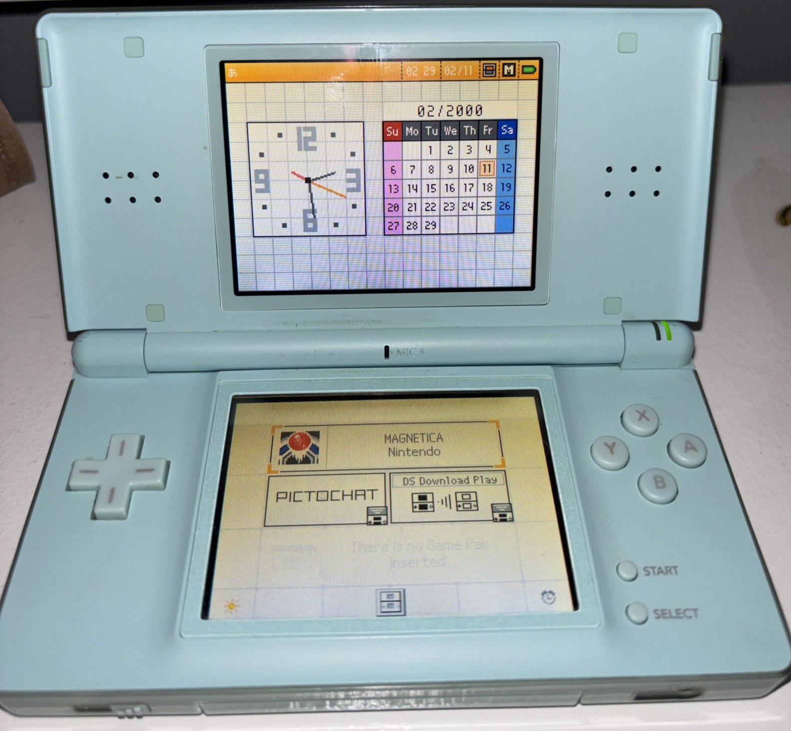 Nintendo DS Lite Jp Handheld Blue Turquoise Tested And WorkingMatchingStylus&gba