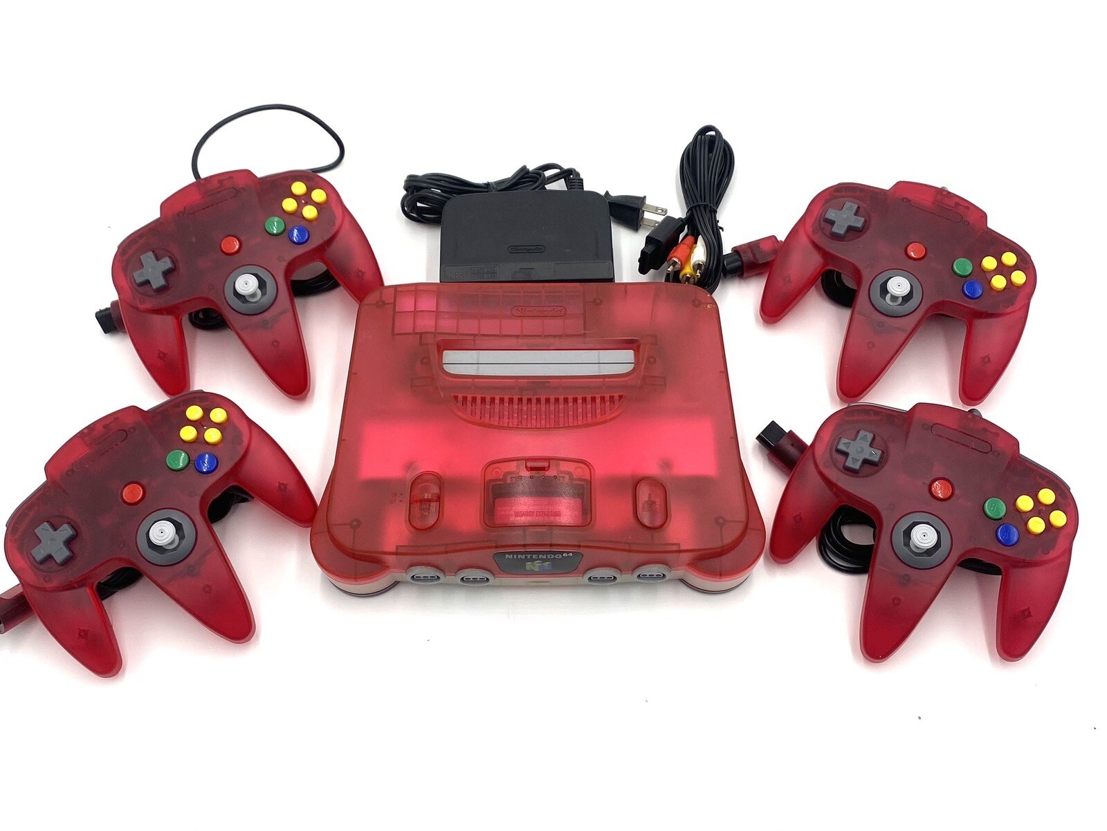 Nintendo 64 Console Various Colors Region Free + Controllers And Wires Bundle