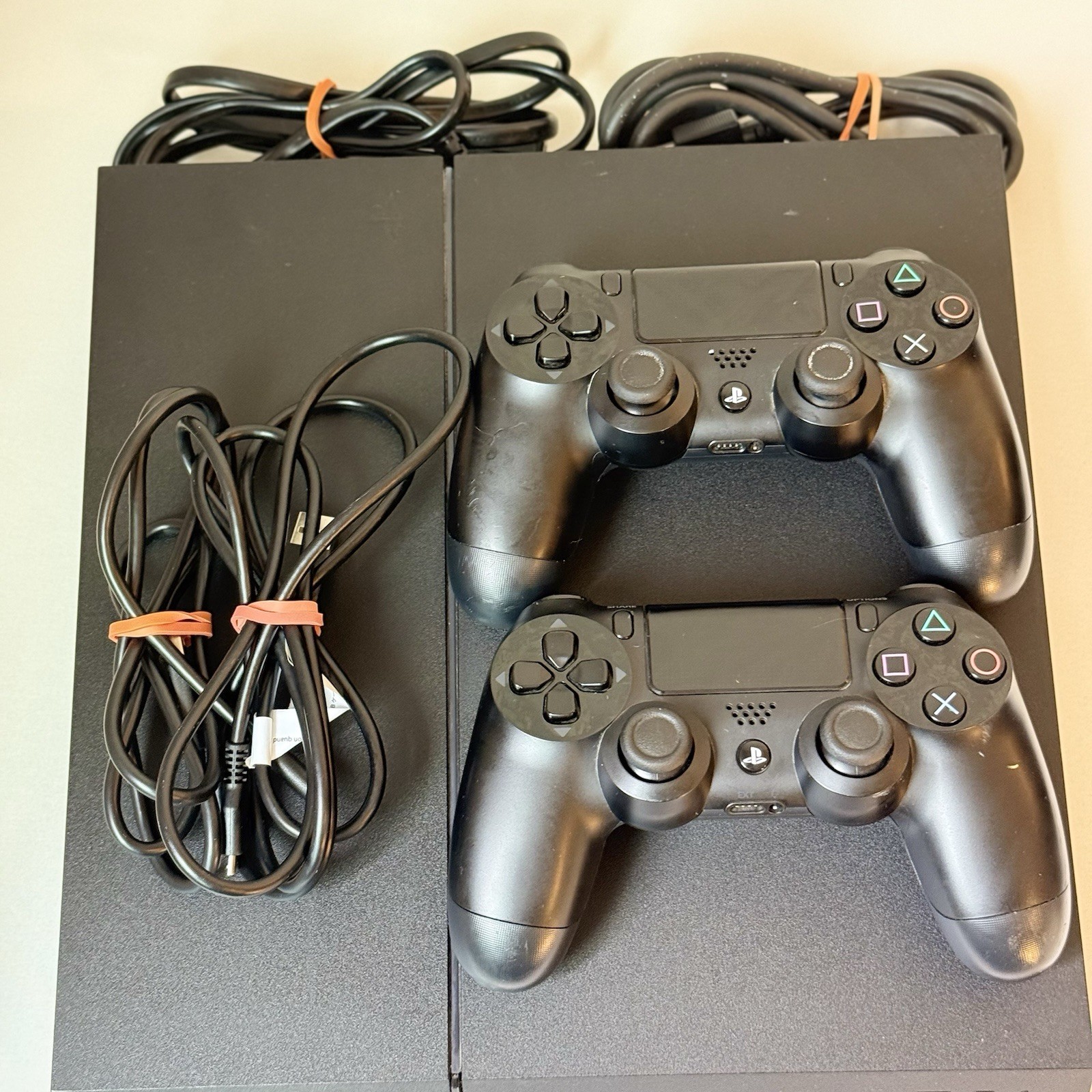 Sony PS4 Slim 500GB Console – 2 Controllers & All Cords Included – Tested