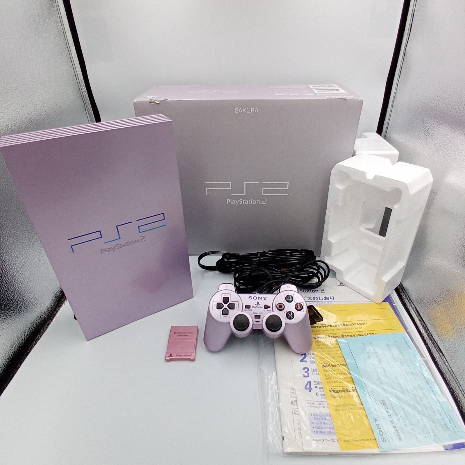 PS2 PlayStation 2 Console Sakura Pink SCPH-39000 Boxed & Controller Japanese