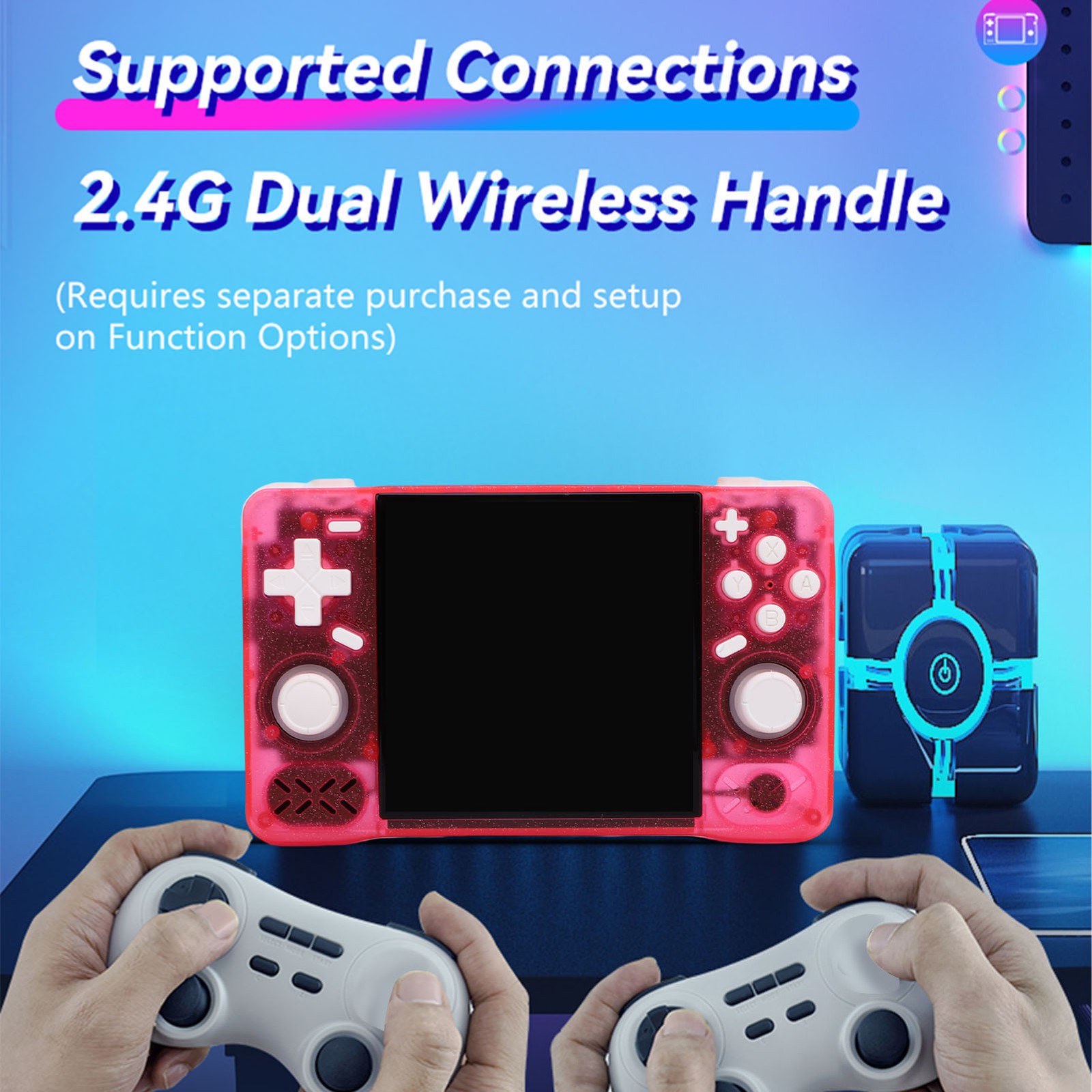 Retro Handheld Game Console 4in Screen 1.5GHz Portable Rechargeable Gaming CWZU