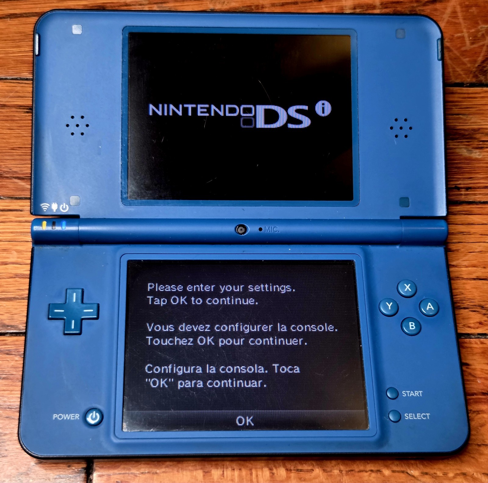 Nintendo DSi XL Blue Handheld Game Console UTL-001 USA Stylus Charger Tested