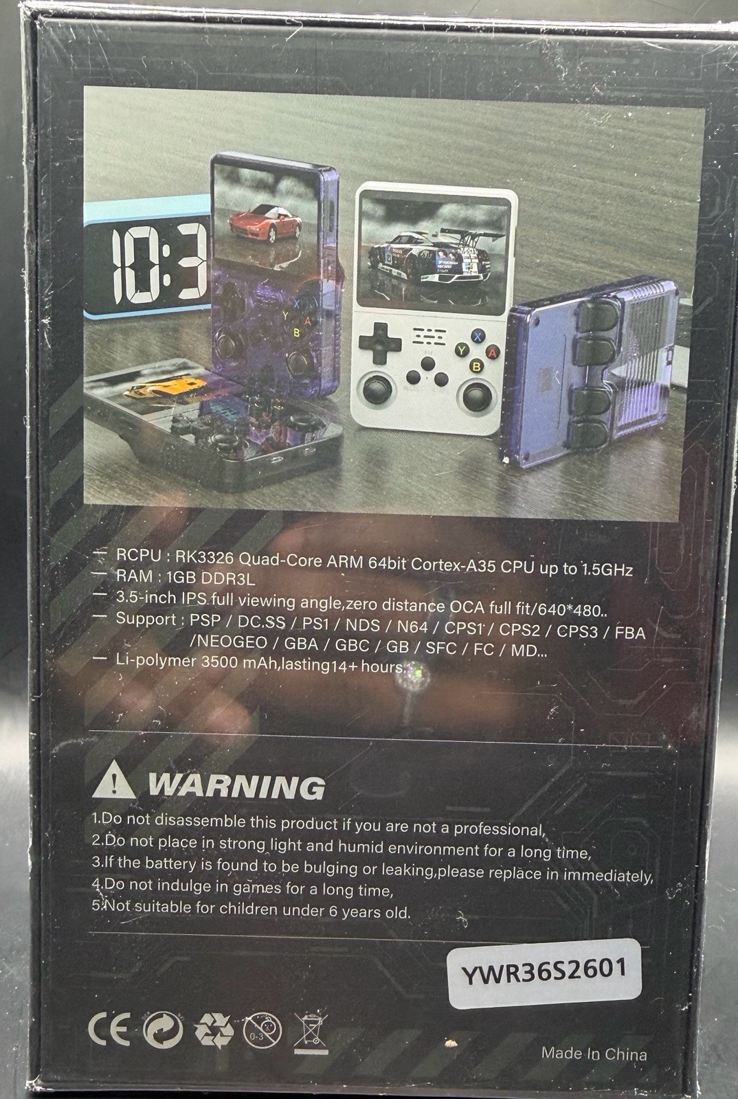 R36S Handheld Game Console Blue 640×480 Wi-Fi 1GB Region Free 2023 Sealed New