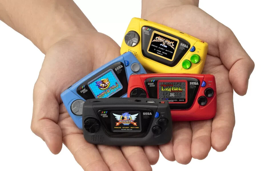 SEGA Game Gear Micro Black Blue Yellow Red White Big Window Micro