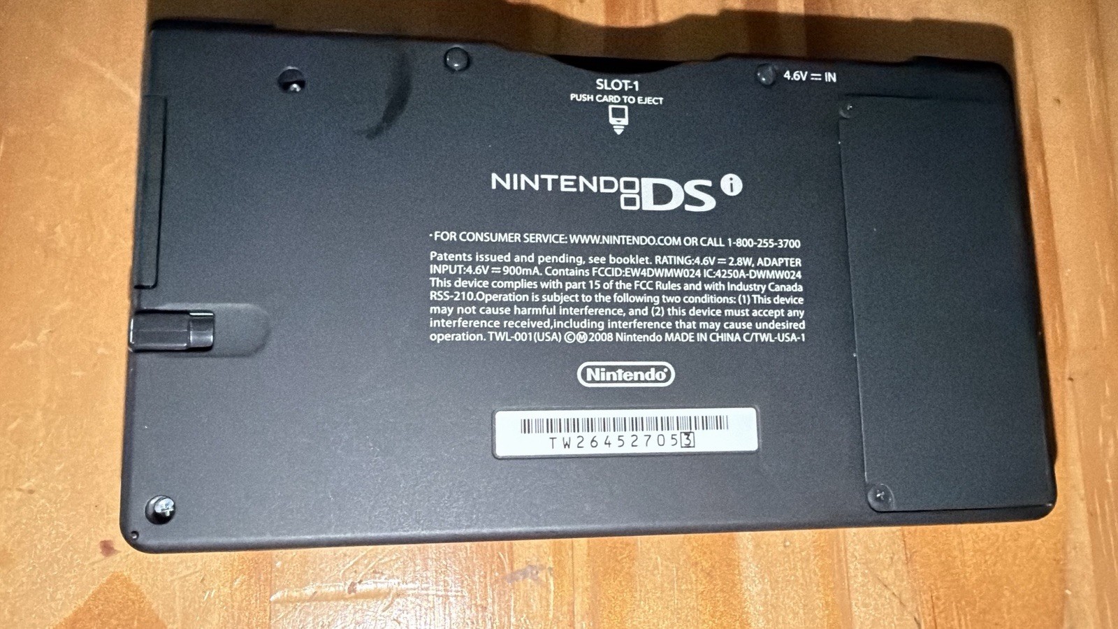 Nintendo DSi Black Handheld Console TWL-001 NTSC-U/C Wi-Fi 256MB