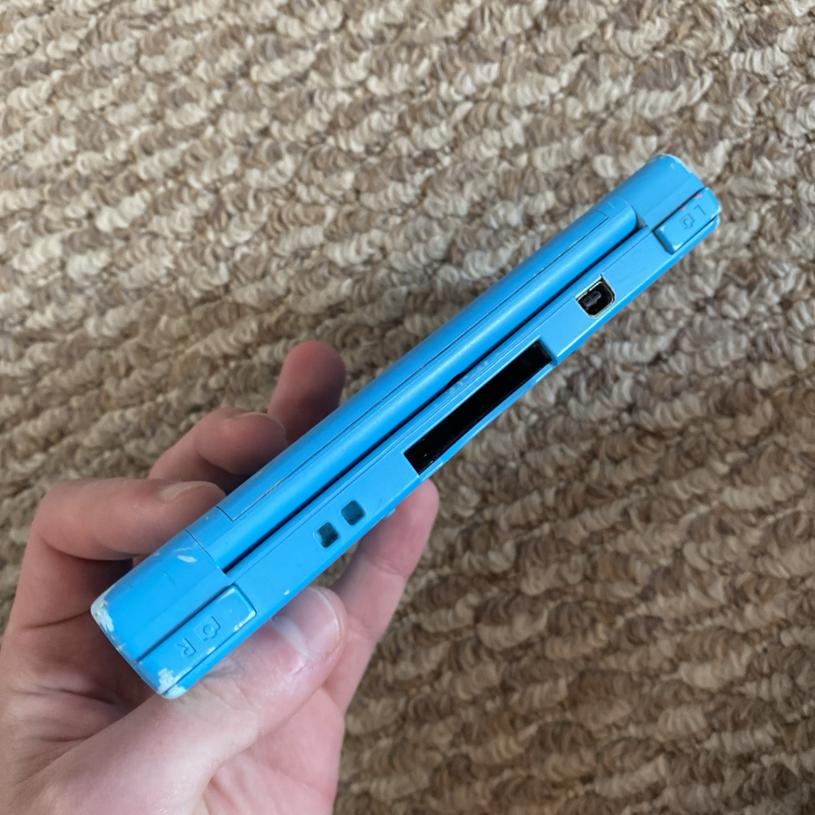 Nintendo DSi Blue Handheld Console Camera/Charger Stylus Tested