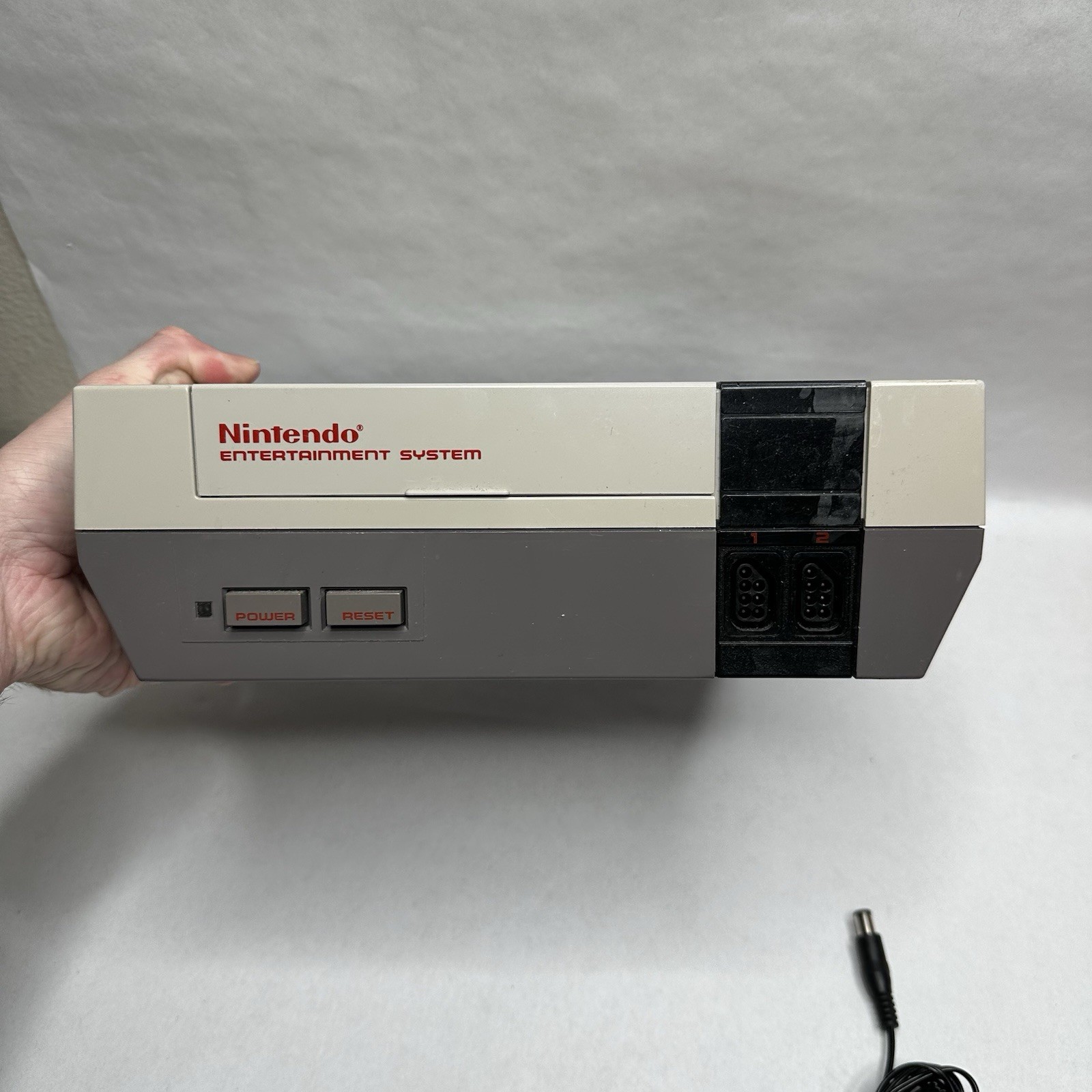 Original Nintendo NES Console Bundle Cables Controller Works Tested