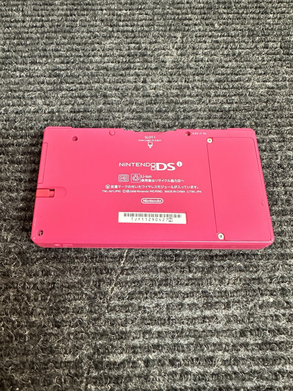 Nintendo DSi Console Pink Japan Model TWL-001(JPN) Screen Damage