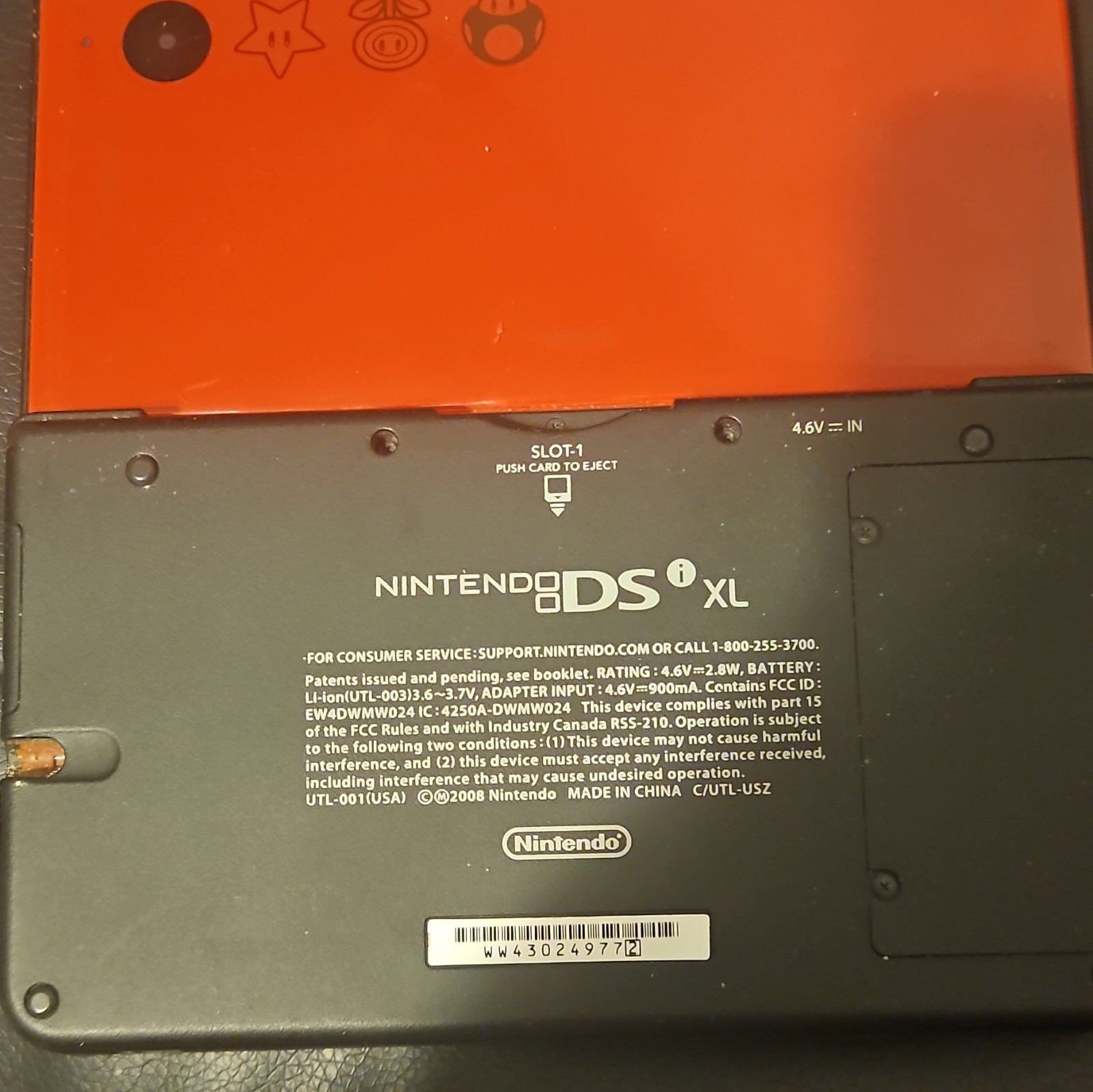 Nintendo DSi XL Super Mario Bros 25th Anniversary Red Touchscreen Handheld