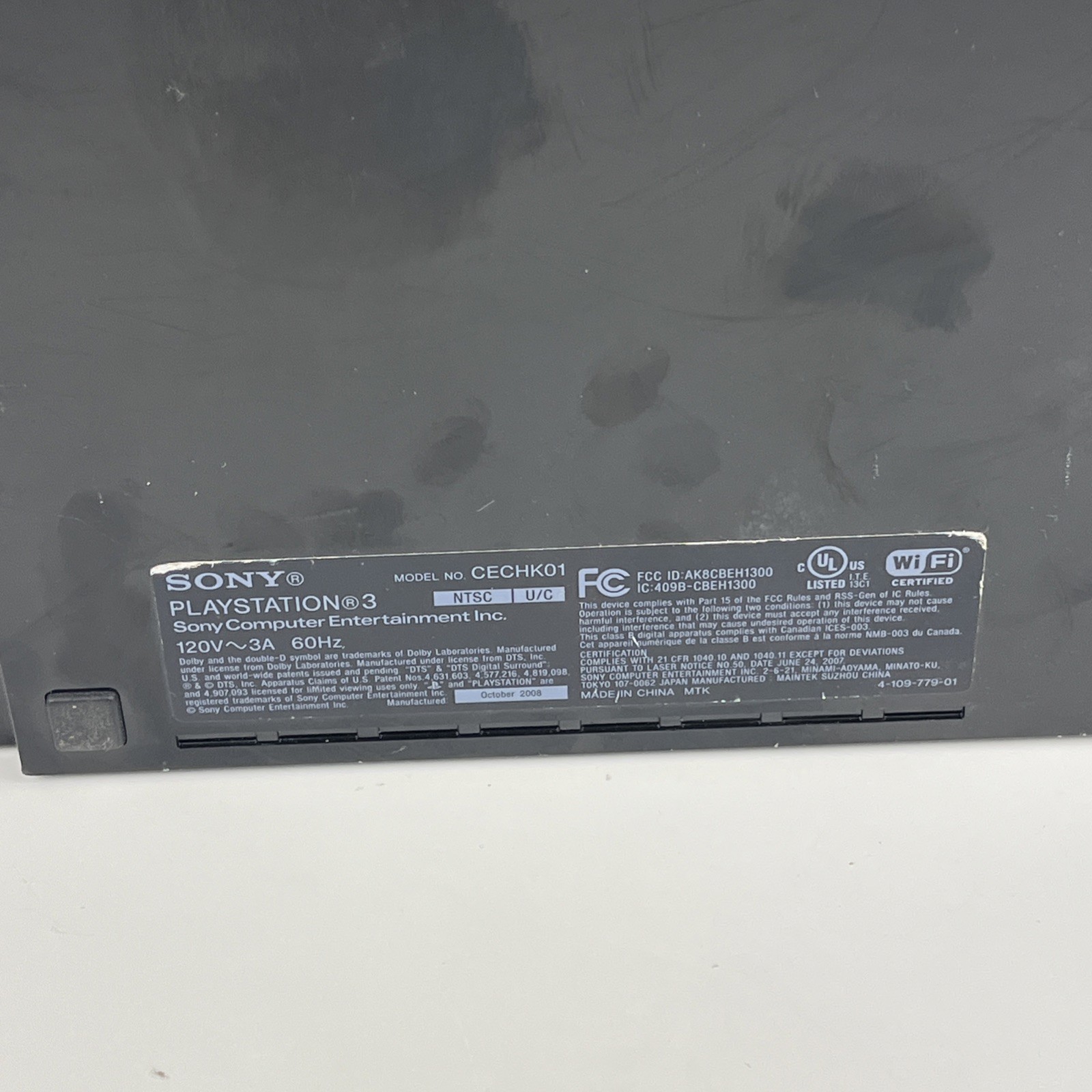 PlayStation 3 CECHK01 Console Only Compatible PS3 PS1 FOR PARTS AS IS