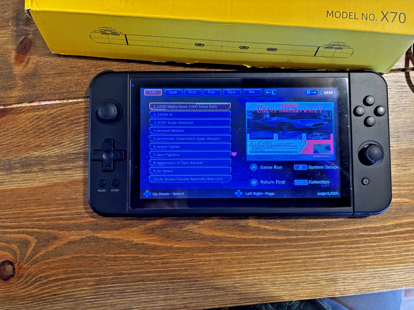 Powkiddy X70 HD Screen Retro Handheld Game Console