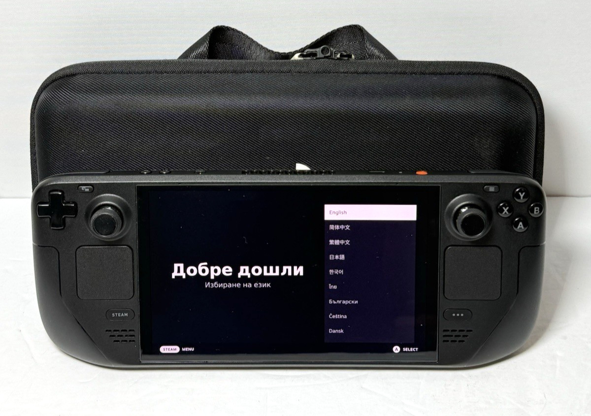 Valve Steam Deck OLED 1 TB-1030 Handheld PC w/ Carrying Case & Charger-Excellent