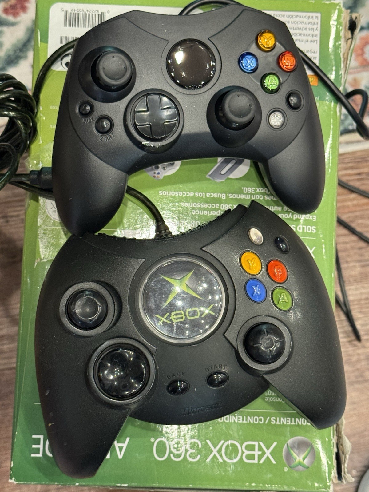 Xbox 360 Standard Console With 2 Wired Game Controllers And An NBA Game