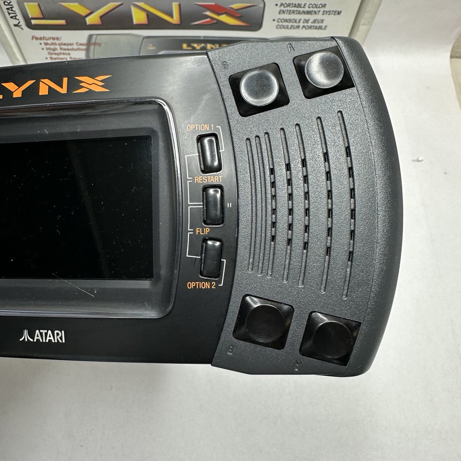Atari Lynx Gaming System with Original Box Tested and Games Power Cord READ