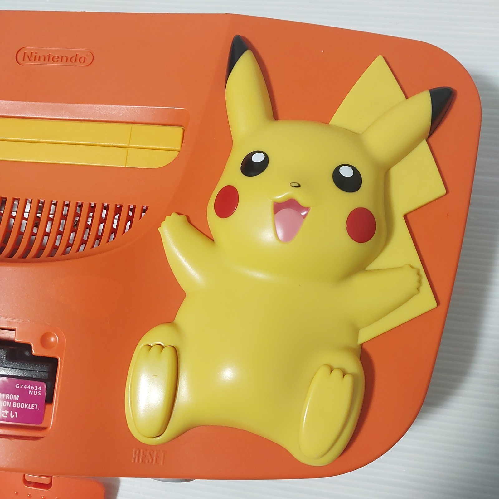 Nintendo64 N64 Pikachu Console Orange yellow Edition Region Free Import Japan