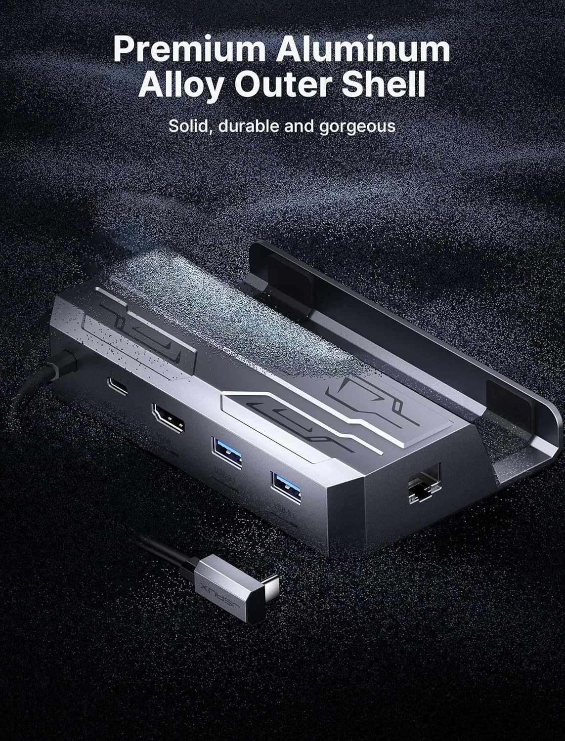 6-in-1 Steam Deck Dock – Vibrant 4K HDMI & Gigabit Ethernet Connectivity