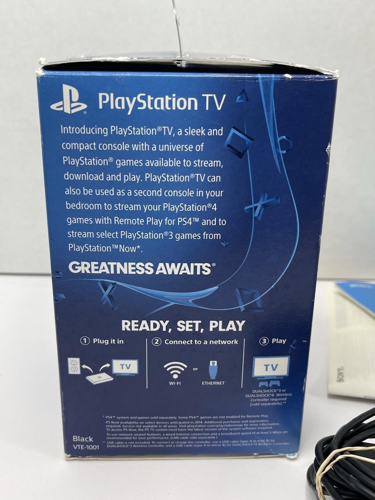 Sony Playstation TV Console w/Power Supply & Box — VTE-1001