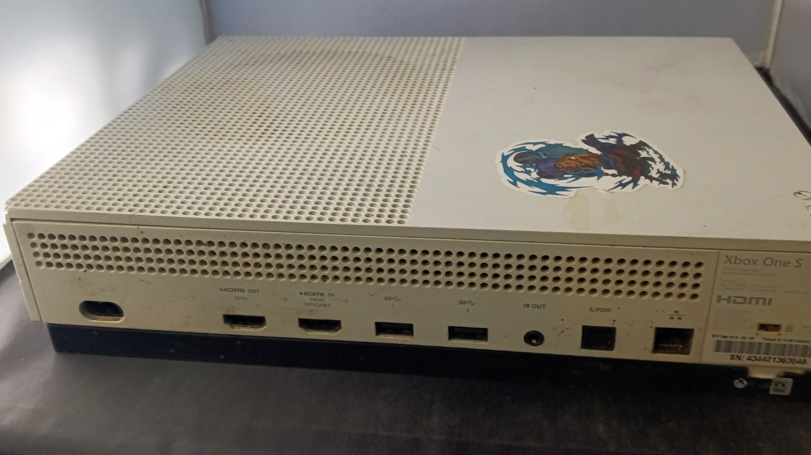 Microsoft Xbox One S 500GB White Console 4K UHD w/Power A Controller & Cable