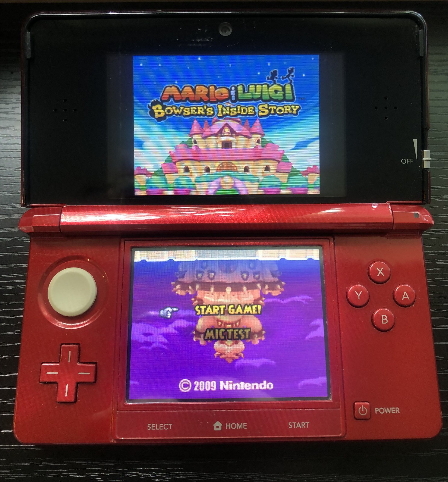 Nintendo 3DS Flame Red CTR-001 Handheld Console w/ Charger/Stylus– Fully Tested